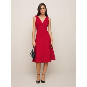 Reformation Mikayla Knit Dress in Red